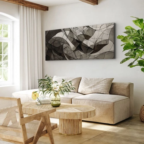 Bild auf Leinwand - Leinwandbild - Zirkulation von Erdfarben - 100x40 cm