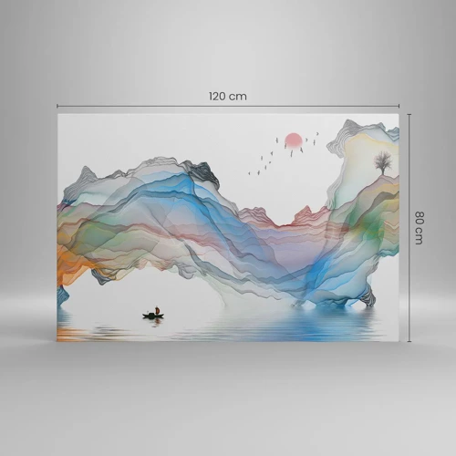 Bild auf Leinwand - Leinwandbild - Zu den Kristallbergen - 120x80 cm