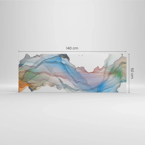 Bild auf Leinwand - Leinwandbild - Zu den Kristallbergen - 140x50 cm