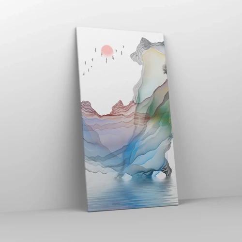 Bild auf Leinwand - Leinwandbild - Zu den Kristallbergen - 65x120 cm
