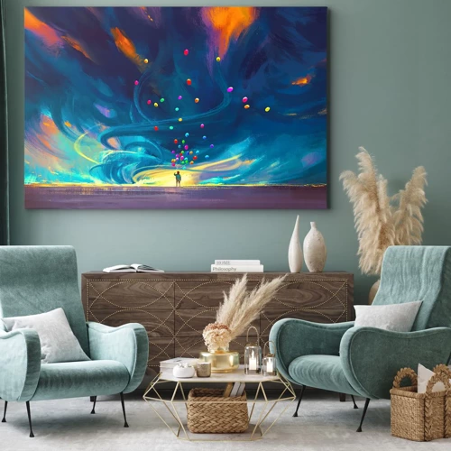 Bild auf Leinwand - Leinwandbild - Zum blauen Wind - 70x50 cm