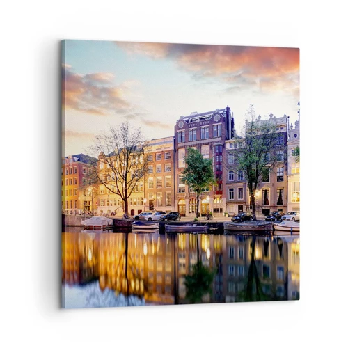 Bild auf Leinwand - Leinwandbild - Zurückhaltende und gelassene niederländische Schönheit - 60x60 cm