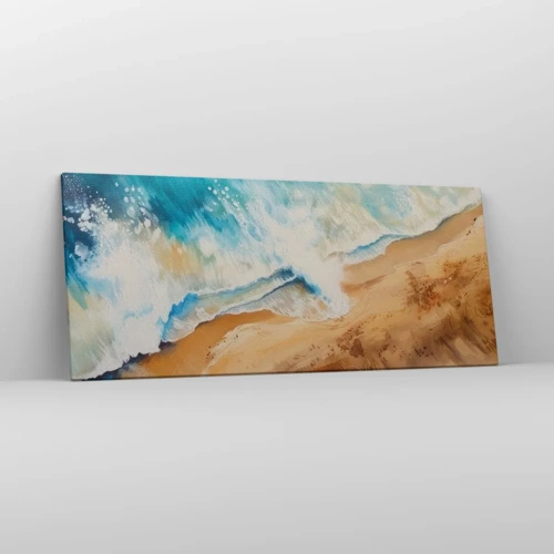 Bild auf Leinwand - Leinwandbild - Zurückkehrende Welle - 120x50 cm