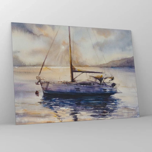 Glasbild - Bild auf glas - Abend in der Bucht - 70x50 cm