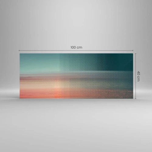 Glasbild - Bild auf glas - Abstraktion: Lichtwellen - 100x40 cm