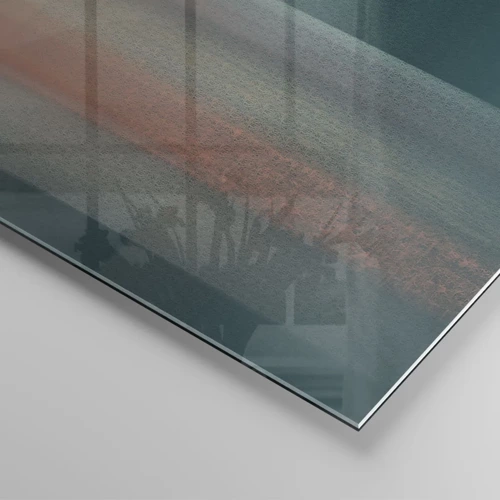 Glasbild - Bild auf glas - Abstraktion: Lichtwellen - 100x40 cm