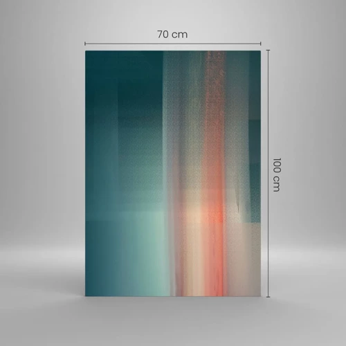 Glasbild - Bild auf glas - Abstraktion: Lichtwellen - 70x100 cm