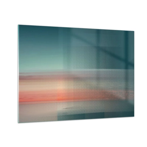 Glasbild - Bild auf glas - Abstraktion: Lichtwellen - 70x50 cm