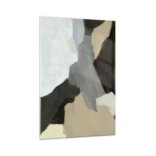 Glasbild - Bild auf glas - Abstraktion: Scheideweg des Graus - 70x100 cm