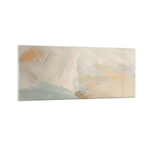 Glasbild - Bild auf glas - Abstraktion – das Land der Sanftheit - 100x40 cm