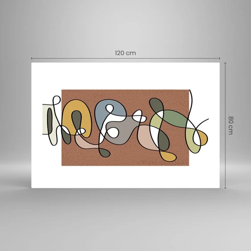 Glasbild - Bild auf glas - Abstraktion, die ein Lächeln wert ist - 120x80 cm