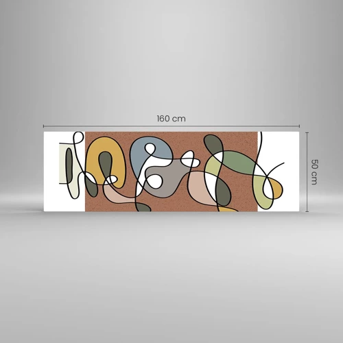 Glasbild - Bild auf glas - Abstraktion, die ein Lächeln wert ist - 160x50 cm