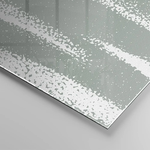 Glasbild - Bild auf glas - Abstraktion im Winterklima - 50x70 cm