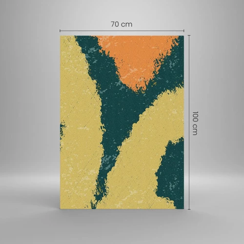 Glasbild - Bild auf glas - Abstraktion – langsame Bewegung - 70x100 cm