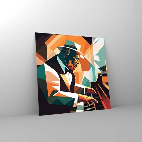 Glasbild - Bild auf glas - Alles vom Jazz - 40x40 cm