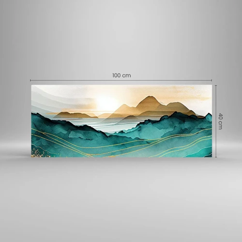 Glasbild - Bild auf glas - Am Rande der Abstraktion – Landschaft - 100x40 cm