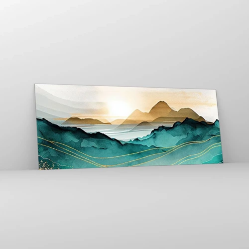 Glasbild - Bild auf glas - Am Rande der Abstraktion – Landschaft - 100x40 cm