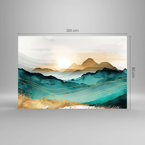 Glasbild - Bild auf glas - Am Rande der Abstraktion – Landschaft - 120x80 cm