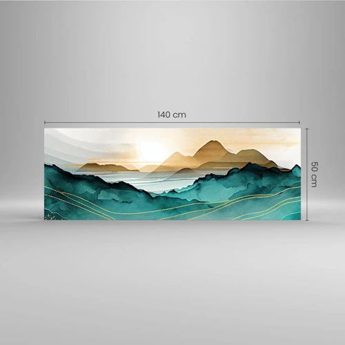 Glasbild - Bild auf glas - Am Rande der Abstraktion – Landschaft - 140x50 cm