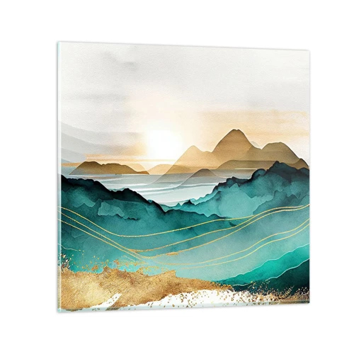 Glasbild - Bild auf glas - Am Rande der Abstraktion – Landschaft - 60x60 cm