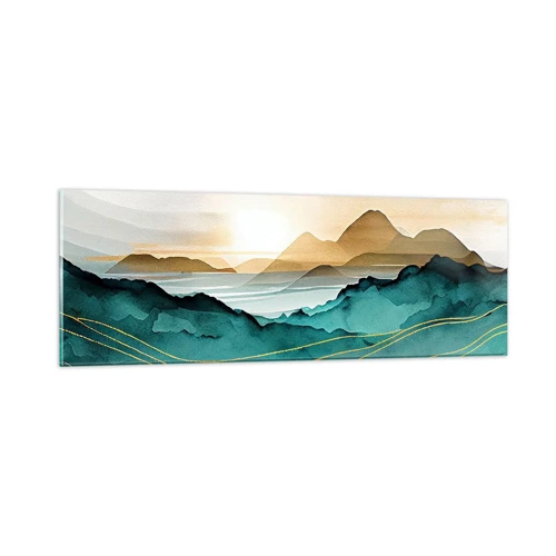 Glasbild - Bild auf glas - Am Rande der Abstraktion – Landschaft - 90x30 cm