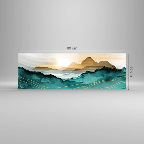 Glasbild - Bild auf glas - Am Rande der Abstraktion – Landschaft - 90x30 cm