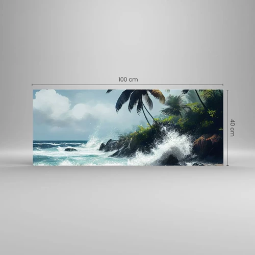 Glasbild - Bild auf glas - Am tropischen Ufer - 100x40 cm