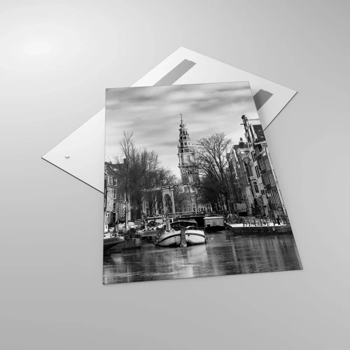 Glasbild - Bild auf glas - Amsterdamer Atmosphäre - 80x120 cm