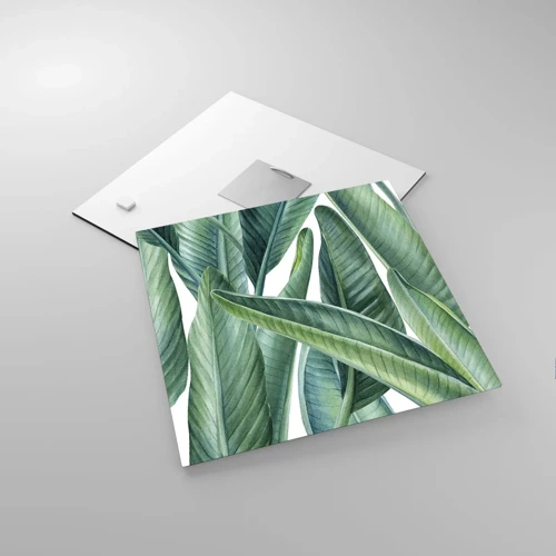 Glasbild - Bild auf glas - An und für sich Grün - 30x30 cm