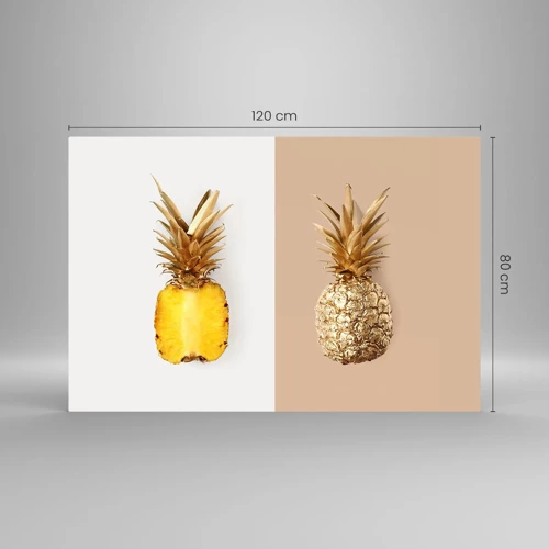 Glasbild - Bild auf glas - Ananas für uns - 120x80 cm