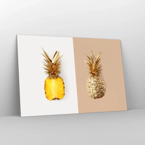 Glasbild - Bild auf glas - Ananas für uns - 120x80 cm