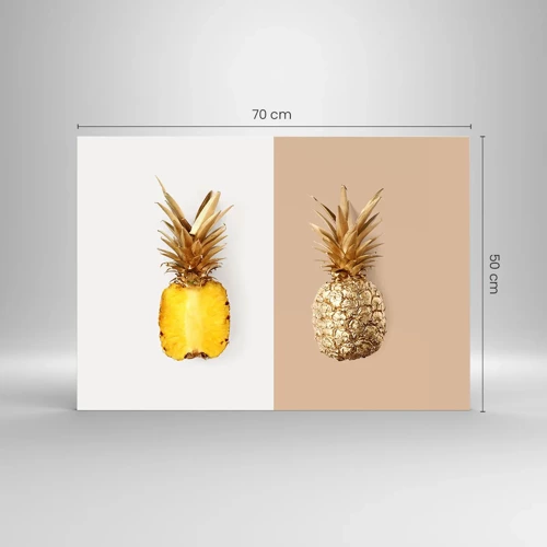 Glasbild - Bild auf glas - Ananas für uns - 70x50 cm