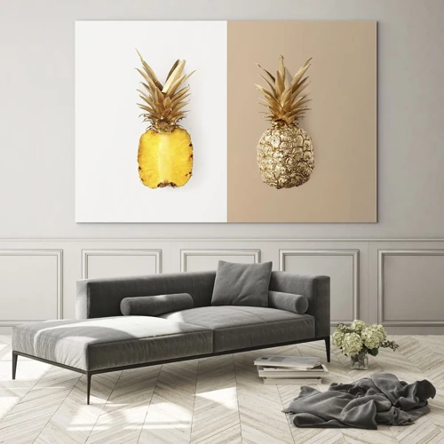 Glasbild - Bild auf glas - Ananas für uns - 70x50 cm
