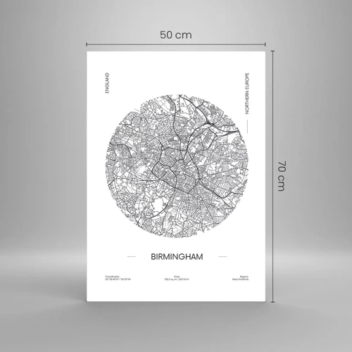 Glasbild - Bild auf glas - Anatomie von Birmingham - 50x70 cm