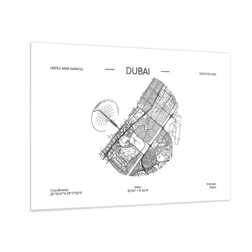 Glasbild - Bild auf glas - Anatomie von Dubai - 70x50 cm