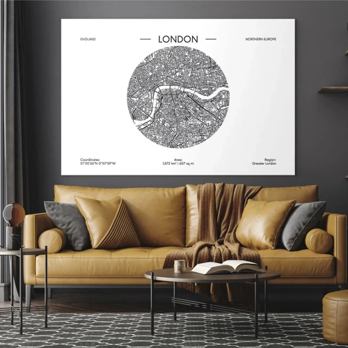 Glasbild - Bild auf glas - Anatomie von London - 70x50 cm