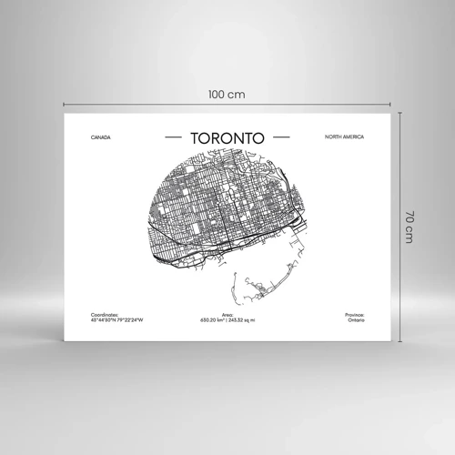 Glasbild - Bild auf glas - Anatomie von Toronto - 100x70 cm