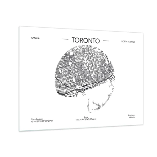 Glasbild - Bild auf glas - Anatomie von Toronto - 70x50 cm