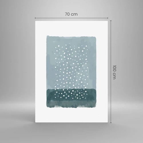 Glasbild - Bild auf glas - Auf Blau gewachsen - 70x100 cm