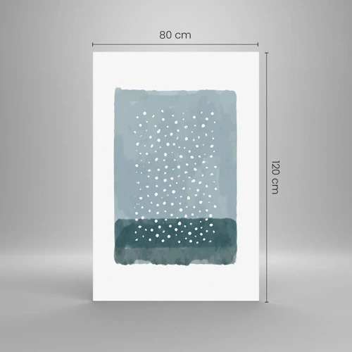 Glasbild - Bild auf glas - Auf Blau gewachsen - 80x120 cm