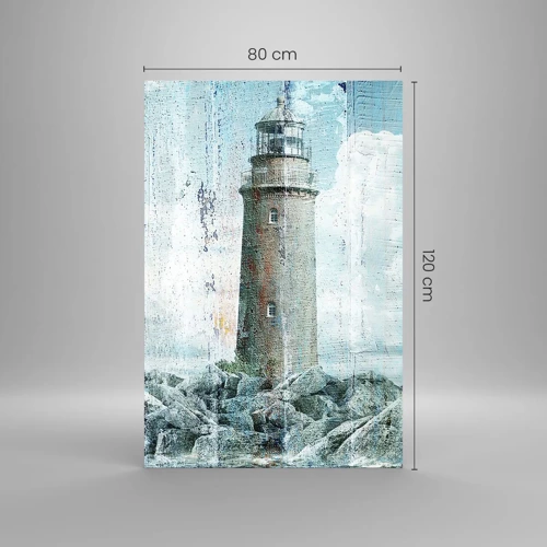 Glasbild - Bild auf glas - Auf altem Holz - 80x120 cm