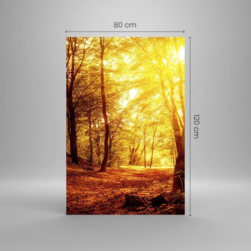 Glasbild - Bild auf glas - Auf die goldene Lichtung - 80x120 cm