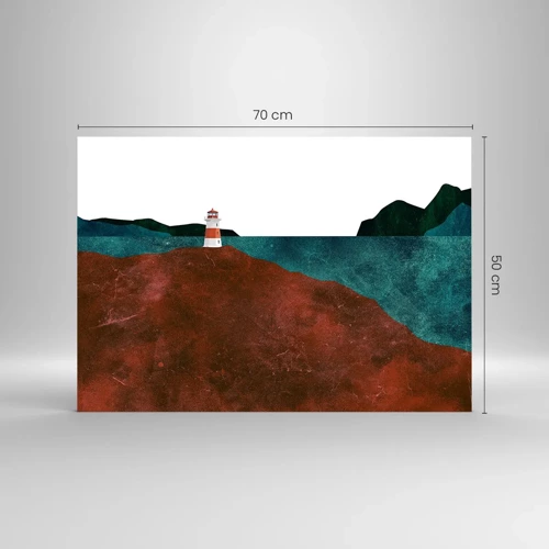 Glasbild - Bild auf glas - Aufs Meer starren - 70x50 cm