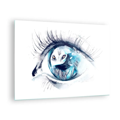 Glasbild - Bild auf glas - Auge in Auge mit Wildheit - 70x50 cm