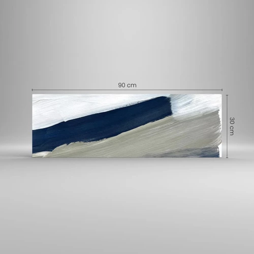 Glasbild - Bild auf glas - Begegnung mit dem Weißsein - 90x30 cm