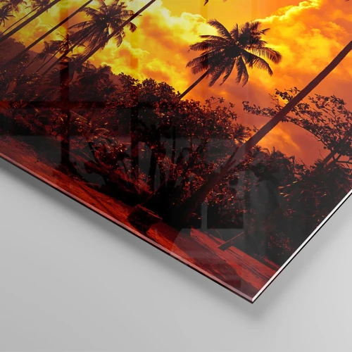 Glasbild - Bild auf glas - Berge brennen, Wälder brennen - 70x70 cm