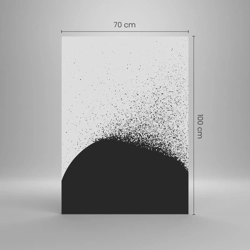 Glasbild - Bild auf glas - Bewegung von Molekülen - 70x100 cm