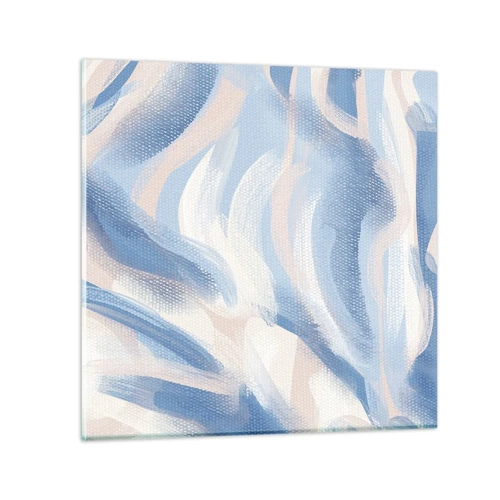 Glasbild - Bild auf glas - Blaue Wellen - 30x30 cm