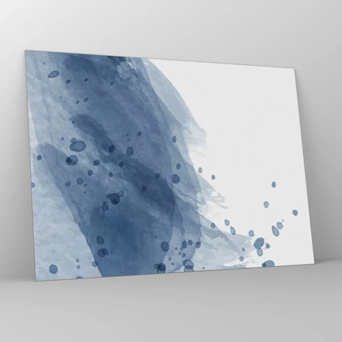 Glasbild - Bild auf glas - Blauer Tüll - 70x50 cm