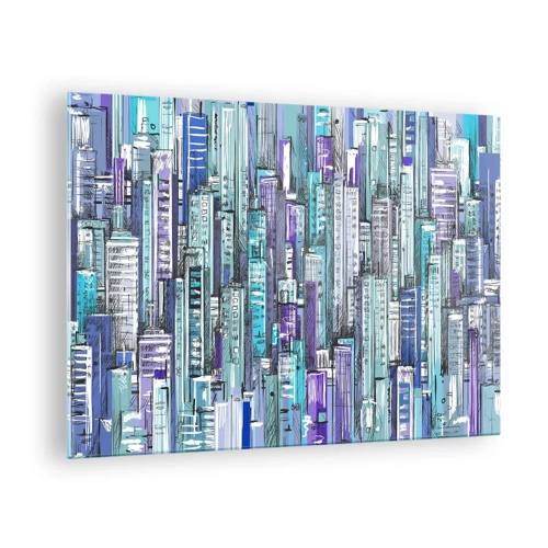 Glasbild - Bild auf glas - Bläulich von dem Himmel - 70x50 cm